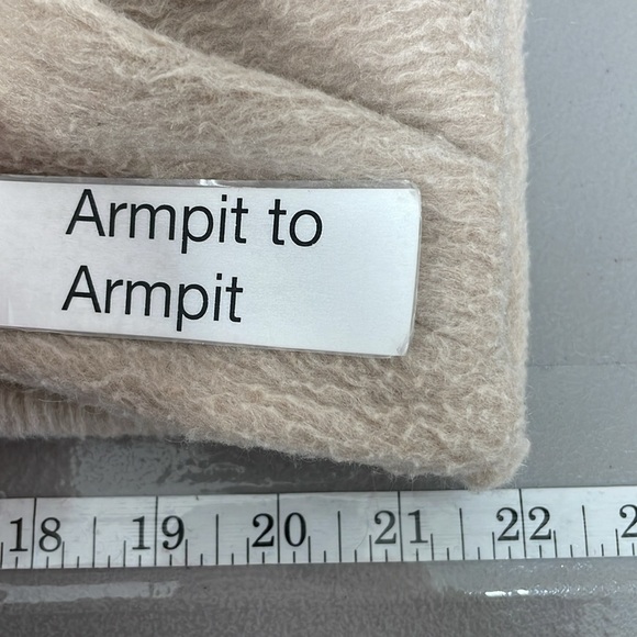 Waverly Grey libērant Pea Coat Womens 8 Cream Collar Button Textured Long Jacket - Picture 14 of 14